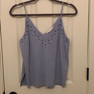 Lush Powder Blue Suede Tank